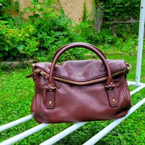 Well loved brown leather Kate spade bag